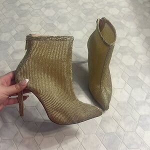 Raye Gold Mesh Booties